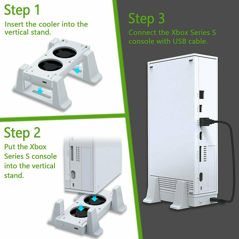 For Xbox One S Console Vertical Stand with Cooling Fan, Cradle